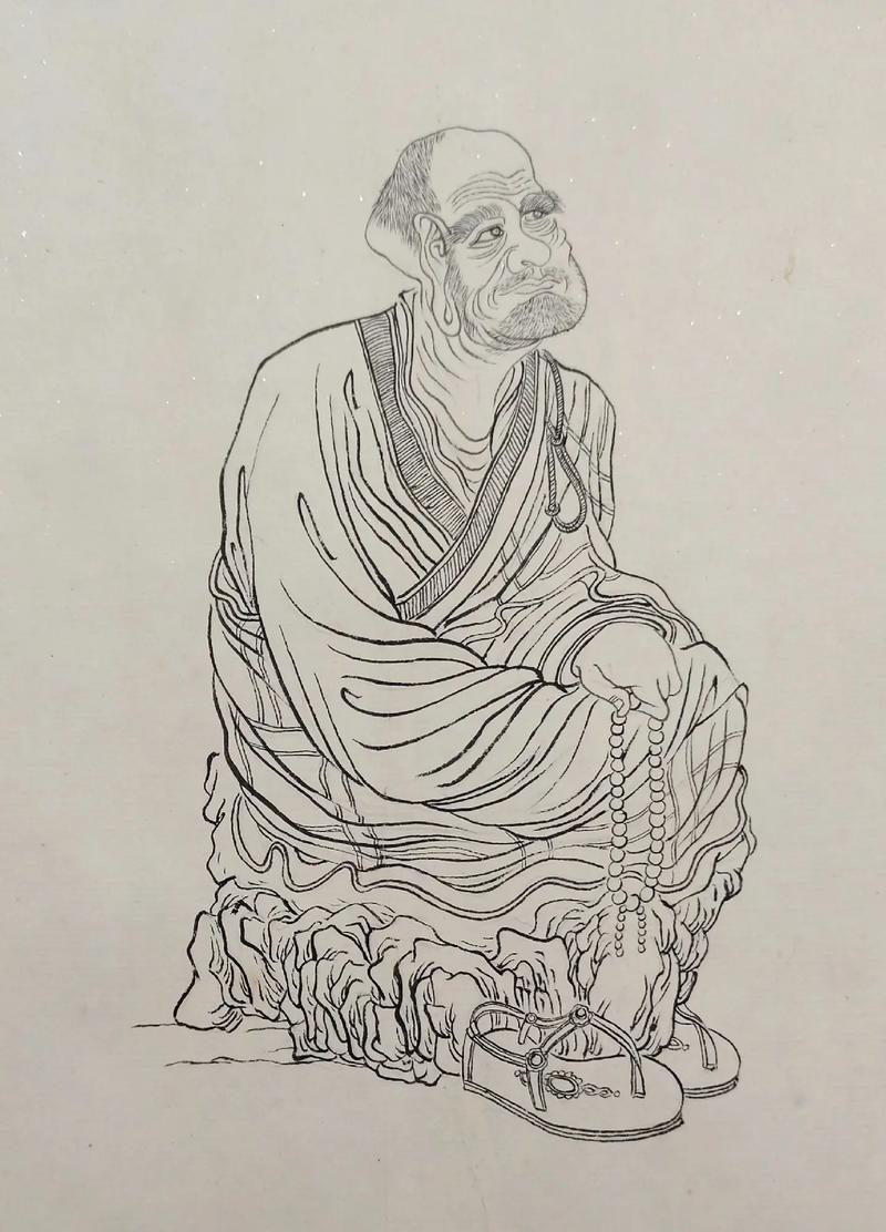 白描十六罗汉 贯休笔下的禅意与神韵