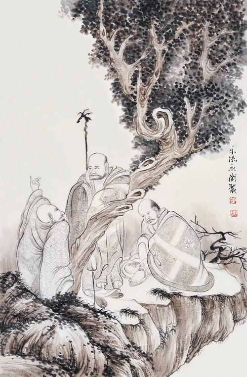 画家李永衡:临摹石涛百罗汉图
