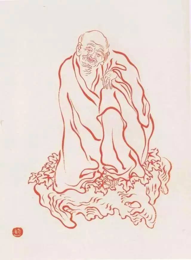 弘一法师的108幅罗汉图-文化频道-手机.